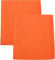 argus® extra großes Brillenputztuch XXL 2er Pack 30 x 40 cm waschbar ökologisch orange