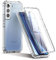 SURITCH für Samsung S22 Hülle Schutzhülle 360°Stoßfest Transparent Front Und Rückenschutz Handyhülle TPU Bumper Eingebautem Displayschutz für Samsung Galaxy S22-Transparent