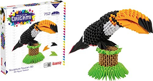 Lansay Tausend und ein Origami – Skulptur Tukan 3D – Basteln, ab 8 Jahren