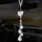 Cobee Herz Diamant Auto Hänge Bling Anhänger, Kristall Auto Rückspiegel Charms,Auto Innenraum hängender Anhänger Charm Dekoration Glücksdekor Ornament Anhänger Zubehör für Frauen