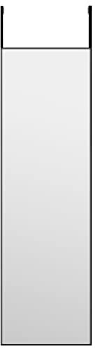 vidaXL Miroir de Porte Miroir Mural de Dressing Miroir Décoratif de Maquillage Entrée Chambre à Coucher Salon Noir 30x100 cm Verre et Aluminium