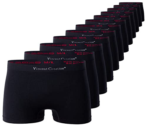 Vincent Creation 12er Pack Herren Seamless Boxershorts-Pant, Nahtlose Retroshorts, geschmeidig weiche Microfaser