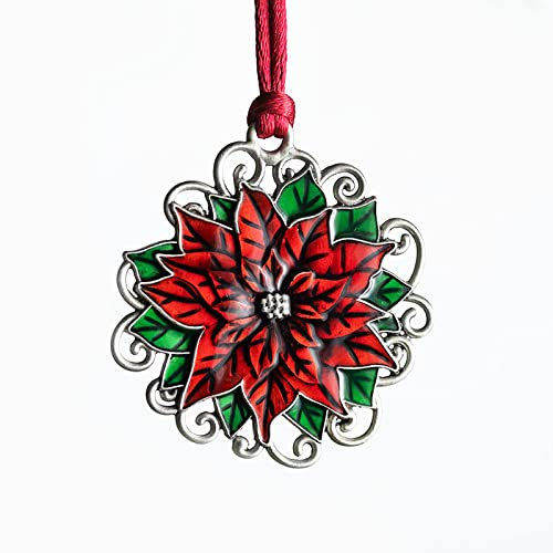 BFYDOAA Weihnachtsbaumschmuck, Weihnachtsstern-Anhänger, Zinn, zum Aufhängen, für Heiligabend, Weihnachtsstrümpfe, 2 Stück