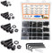 huruirui M2 M3 M4 M5 Nuts and Bolts Washers Assorted Set, Black Hex Socket Head Cap Screws Bolts and Nuts Kit 945pcs, Thread Machine Hex Bolt Set Fastener Repair Tools Assortment Kit