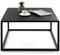 GOPLUS Couchtisch Marmor Optik, Wohnzimmertisch eckig mit Metallgestell, Beistelltisch Holz für Wohnzimmer, modernes Design, 70 cm x 70 cm x 40 cm (Schwarz)