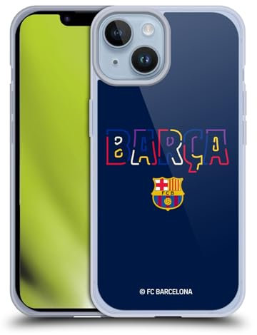Head Case Designs Offizielle FC Barcelona Neon Barca Graphics Gelhülle [Militärischer Schutzgrad] Kompatibel Mit Apple iPhone 14 Und Kompatibel Mit MagSafe