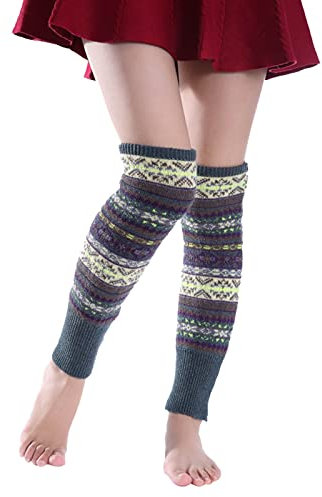 Stulpen Damen,Woll-BeinwäRmer FüR Damen, Weiche Winter-Strick-HäKel-FußWäRmer In Zopfmuster, Damen-Gamaschen FüR Tanz, Ballett, Klobige Stiefelmanschetten In EinheitsgrößE