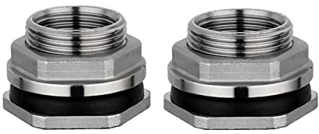 Raccordo Passaparete For Tubo Da Giardino In Acciaio Inossidabile Da 2 Pezzi, 1/2 3/4 1 1-1/4 1-1/2 2 BSP Filettatura Femmina Tubo Singola Chiave Allentata Raccordo Girevole Dado Connettore ( Si