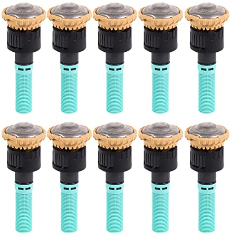 [10er-Pack] Rain Bird RVAN-18 Filter gegen Verunreinigungen, rotierende Düsen für den Garten, Radiussprenger mit Reichweite 2,4 bis 4,6 MTS, Düse für Sprinkler, verstellbar 45 ° - 270 °