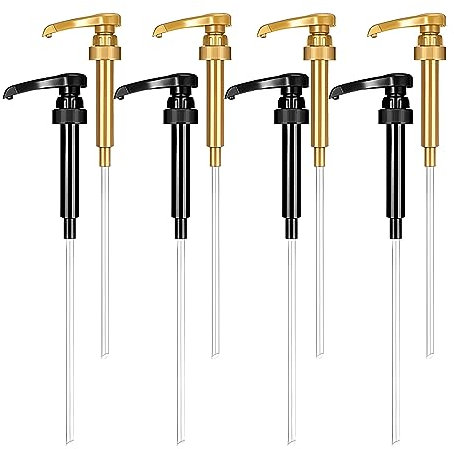 DQZSY Lot de 8 distributeurs de sirop à café - Pompe doseuse - Pour bouteilles de 750 ml - Convient pour lait, thé - Idéal pour les maisons, cuisines, cafés et bars dans les centres commerciaux