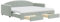vidaXL Tagesbett, Ausziehbar Schlafsofa mit Schubladen Matratzen, Bettsofa Gästebett für Schlafzimmer Wohnzimmer, Sofa Bett Ausziehbett, Hellgrau 90x200 cm Samt