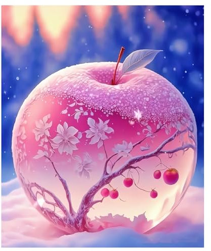 KiKiHong 5D Diamond Painting Set Diamant Painting Bilder Kristallapfel Diamond Painting Erwachsene DIY diamond art für Home Decoration 30x40cm