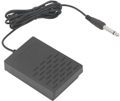 Universelles Keyboard Sustain Pedal, Rutschfester Universal Fußschalter mit 1/4 Zoll Klinke, Kompatibel mit Digitalpianos, Synthesizern und Elektronischen Tastaturen (BLACK)