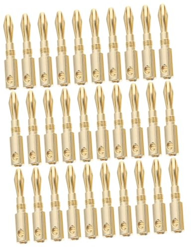 HEMOTON 30 STK Audio-stecker Kupfer Vergoldet Lautsprecherkabel