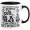 Traktor Fahren Geschenk Tasse für Bauer Landwirt Zum Traktor Fahren Geboren Zur Schule Gezwungen (Schwarz)