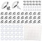 TOAOB 50 Stück 12mm Ohrring Rohlinge Ohrstecker mit Fassung Rohlinge für Cabochons mit 100 Stück Ohrstöpsel zum Schmuck basteln DIY Handwerk