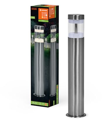 Ledvance ENDURA HYBRID HAGEN Außenleuchte, Hybridleuchte, 4W, 340lm, warmweiße Lichtfarbe, 3.000K Farbtemperatur, Edelstahl, IP44 & IP67 Schutzklasse, Solar- & Stromnetzbetrieb