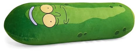 WP Merchandise Rick and Morty Pickle Rick Plüschspielzeug | Dekorative Gurke | Rick grüne Gurken-Kissen | Nacken- und Lendenstütze | 60 cm | Dekoratives Kissen