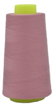 Overlockgarn 3000 Yard – Stärke 120 – 100 % Polyester – Reißfest & Farbecht – Für Overlock und Coverlock – 1 Kone – 30 Farben verfügbar – Nähgarn für alle Näharbeiten (130 old pink)