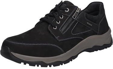 Josef Seibel Herren Low-Top Sneaker Leroy 55,Weite H (Weit),Wechselfußbett,wasserdicht,straßenschuhe,Strassenschuhe,schwarz,50 EU