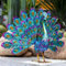 Standing Metal Peacock Garden Statues, Peacock Sculptures Ornament DIY Peacock Art Crafts Garden Decoration Statue for Patio Lawn(L)