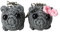 RHHGHY 2 Pcs Hamster Meme Schlüsselanhänger, Trauriger Hamster Schlüsselanhänger, Sad Hamster Kuscheltier Schlüsselanhänger Kuscheltier Anti-Stress Mutmacher Geschenk Für Freunde Partner (B)