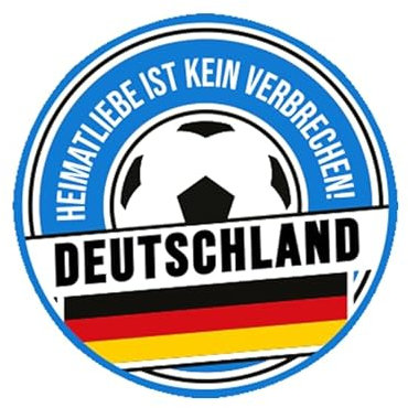 Sammys Shirt Store Deutschland Fussball Heimatliebe Aufkleber 10 cm