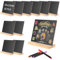 CYEER 15 Stück Schiefertafel zum Beschriften 15x13CM, Kreidetafel Aufsteller, Doppelseitige Kleine Tafel mit Holzsockel Holz Aufsteller für Preisschilder Buffettisch Geburtstag Hochzeit Party Event