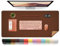 BLESWIN Leder-Schreibtischunterlage, Wasserdichte Laptop-Matte für Den Schreibtisch, Leicht zu Reinigende Büro-Schreibtischmatte, Schreibtischmatte, Große Schreibmatte (Braun, 80x40cm)
