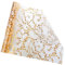 Organza Tischläufer Sterne 28CM×8M, Stutfree Gold Tischdecken Dekostoff, Tischläufer Gold Tischband für Weihnachten & Adventszeit, Festliche Dekoration zu besonderen Anlässen