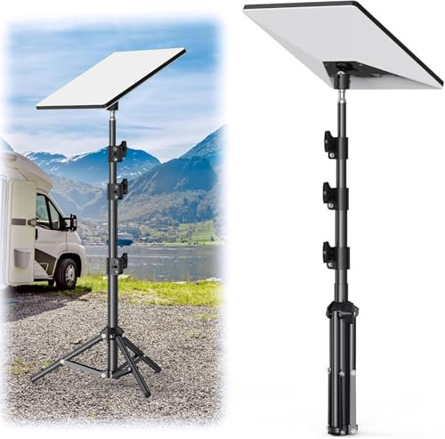 Starlink Mini trépied portable avec 3 niveaux de hauteur et adaptateur de tuyau réglable, kit de montage Starlink pour camping, voyage, mini (V4) Internet Kit satellite