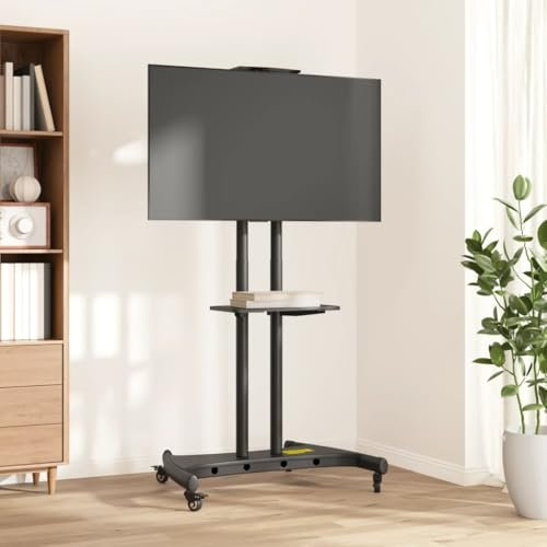 Homgoday Soporte para TV con ruedas de 32 a 70 pulgadas, VESA máx. 600 x 400 mm, 60 kg, soportes para TV y monitor