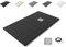 VAROBATH | Plato de Ducha NOLITA – Material Resina con Carga Mineral y Textura Pizarra Antideslizante C3 – Incluye Válvula Desagüe y Rejilla (NEGRO RAL-9005, 70X180)