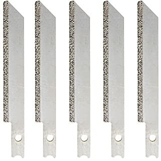 Lame for seghetto alternativo diamantato da 76 mm e 7,6 cm, 5 pezzi for muratura con gambo a U, grana 50