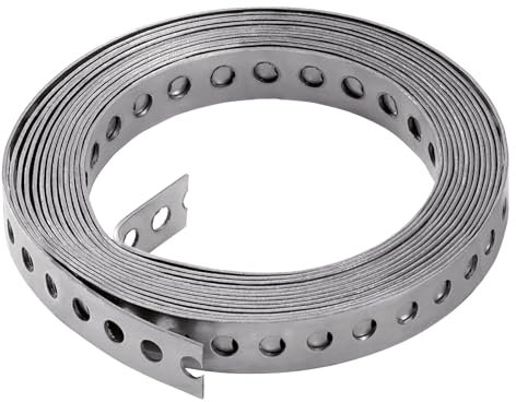 Nastro per Fori di Montaggio, Nastro Perforato Lungo, Nastro Forato, Cinghia Forata Alta Qualità, per il Fissaggio di Cavi, Cavi e Tubi, Nastro di Montaggio, 12mm * 10m