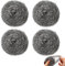 4 Pcs Kettle Descaler Balls,Stainless Steel Wool Scrubber,Metal Scourer,Pan Scourers,Cleaner Wire Pads Scouring,Limescale Remover Scrub Descaling,Portable,for Cleaning Kitchen Pot Dish