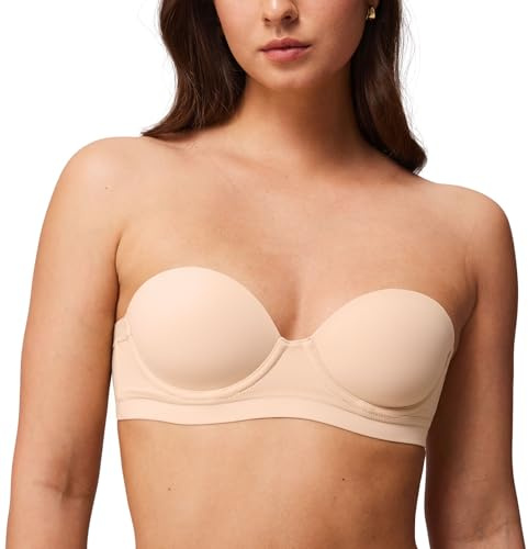 Halobliss Soutien Gorge sans Bretelles Poitrine Petite | Avec Armature, Brassiere, Balconnet, Bandeau, Invisible, 85AA-100A