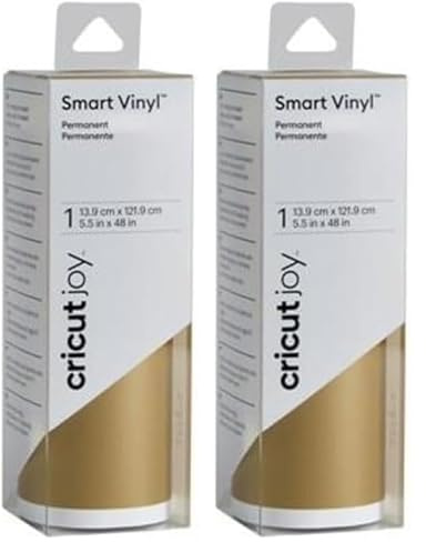 Cricut 2008031 Joy Smart Vinyl – Permanent, Gold (Packung mit 2)