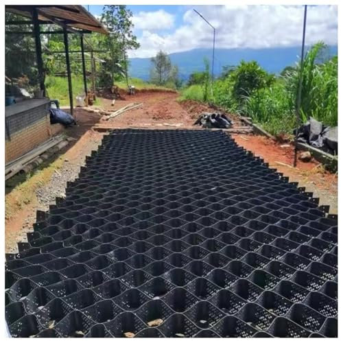 GZHERVICES Grille de Sol en Gravier de 2 Pouces d'épaisseur, grilles de stabilisation d'allée Geo Grid pour Les pentes de Conduite et Le Jardin(4X4/13.12x/13.12ft)