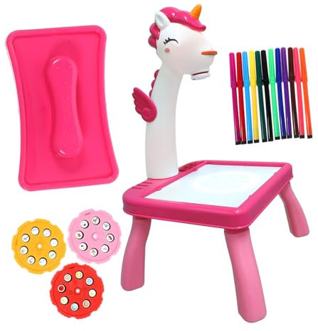SUPVOX Drawing Projector Table for Boys and Girls Unicorn Style Boys and Girls Drawing Table Projection Educational Toy