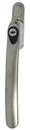 Inline Espagnolette Window Handles – 4 Pack, Universal Fit for uPVC, Timber, and Aluminium Windows, Available in White, Chrome, Black, Nickel, Gold, Satin Chrome – Durable, Secure (Nickiel)