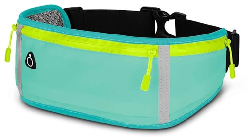 ONEFLOW Active Pro Laufgürtel für Xiaomi Mix Flip Lauftasche mit 3 Fächern, Atmungsaktiv, Sport Handytasche zum Joggen, Handy Bauchtasche Wasserdicht, Running Belt, Blau