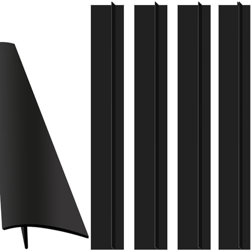 4 Stück Abschlussleiste Selbstklebende, 56 * 63.5mm Küchenabschlussleiste Silikon Flexibel Wasserdicht Ataubdicht, Flexible Knickleiste Fugendichtungsband, Lückenfüller für Arbeitsplatte und Herd