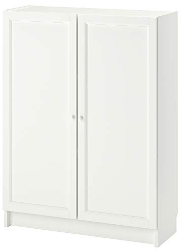 ProTuning BILLY/OXBERG Bücherregal mit Türen, Weiß, 80x30x106 cm