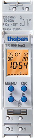 Theben Zeitschaltuhr TR 608 TOP2, Timer, Schwarz