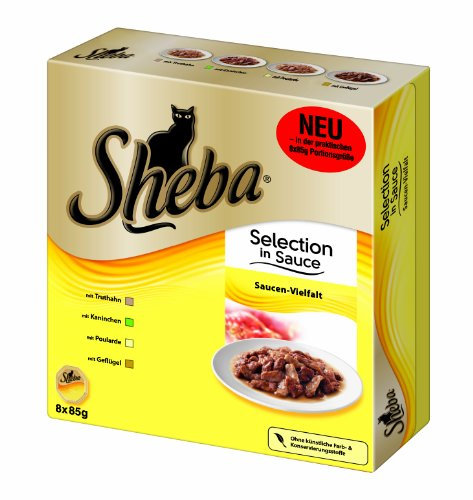 Sheba 8er Multipack Selection in Sauce Vielfalt, 8er Pack (8 x 85 g)