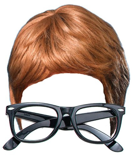Austin Powers 2 Piece Fancy Dress Kit: Wig & Glasses
