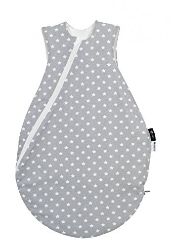 Alvi Babyschlafsack Klima-Schlafsack Sommertraum Tencel Stars Silver | Sommerschlafsack (90)