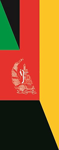 U24 Fahne Flagge Afghanistan-Deutschland im Hochformat Premiumqualität 150 x 500 cm
