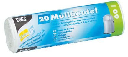 Papstar 12334 Sacs poubelle 60 l Film HDPE Blanc